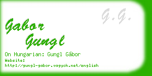 gabor gungl business card
